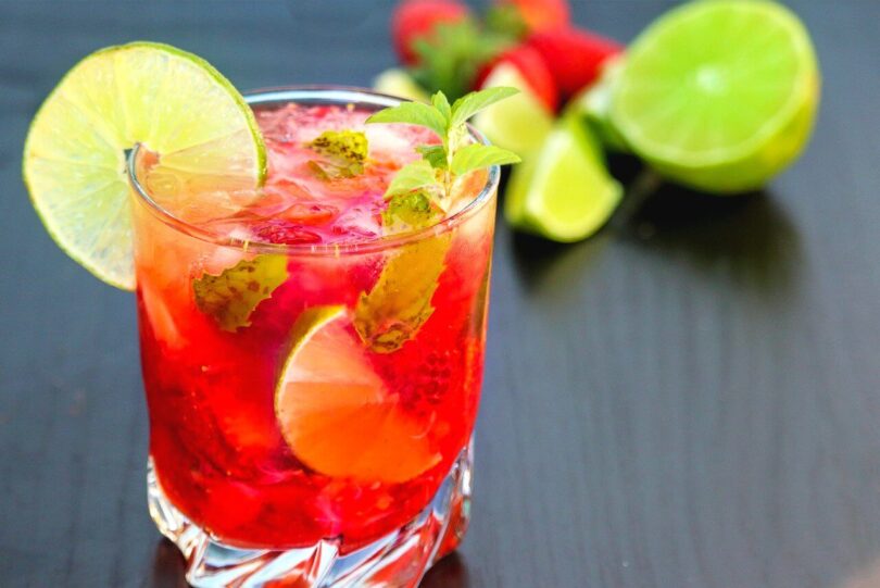 alcohol free raspberry mojito