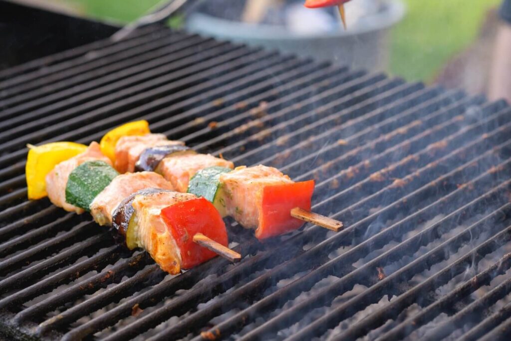 grilled salmon vegetables